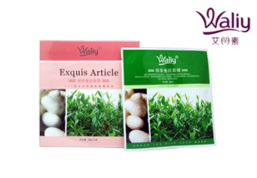 艾丽素 绿茶蚕丝面膜25g/片*5片