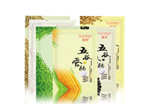 涵美 五谷隐形蚕丝面膜贴10片