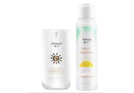 涵美 阳光美肌防护霜50g+水漾清透防护喷雾200ml