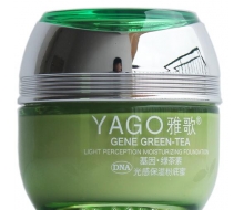 雅歌 基因绿茶素光感保湿粉底蜜50g化妆品